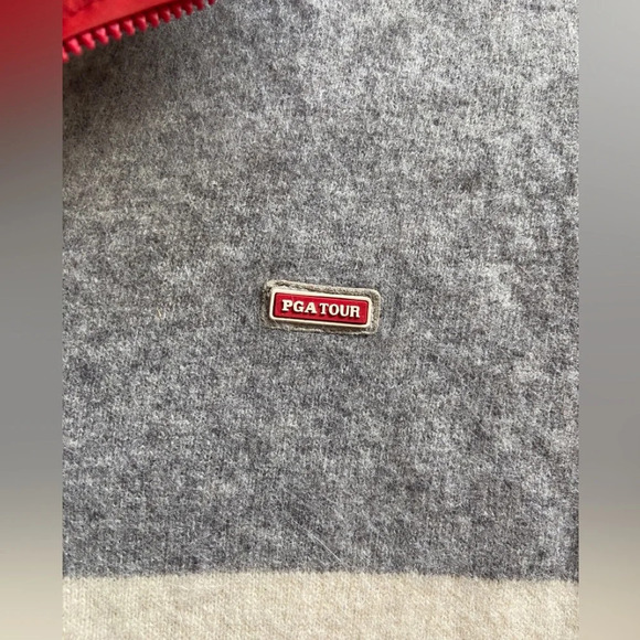 PGA Tour Championship reversible 1/2 zip wool nylon pullover Sz S 18” PTP - Picture 11 of 11